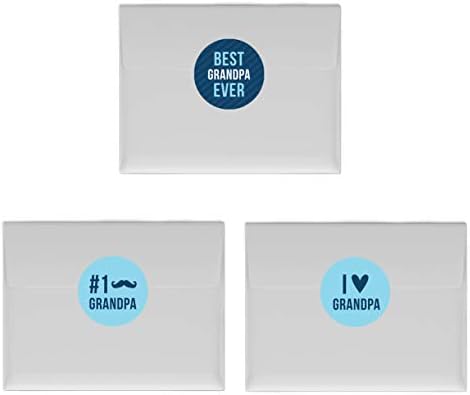 Andaz Press Chocolate Drop Labels Trio, Fits Kisses, Happy Father's Day Grandpa, 216-Pack, for Grandfather Birthday Gifts