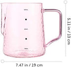 500ml Glass Measuring Cups Milk Frothing Pitcher Espresso Cup Coffee Measuring Cup with Scale Espresso Cappuccino Latte Juice Maker