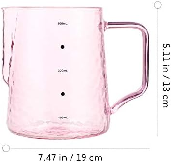 500ml Glass Measuring Cups Milk Frothing Pitcher Espresso Cup Coffee Measuring Cup with Scale Espresso Cappuccino Latte Juice Maker