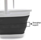 SAMMART 10L (2.64 Gallon) Collapsible Rectangular Handy Basket/Bucket (Black, 1)