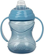 Nuby 3 Piece No-Spill Grip N’ Sip Cup with Soft Flex Spout, 2 Handle with Clik It Lock Feature, Neutral,10 Ounce