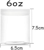 15 Pack 6oz Clear Plastic Jars Wide-mouth Storage Containers,Refillable Empty Containers for Dry Food,Dried Fruit,Seasoning and Honey Storage