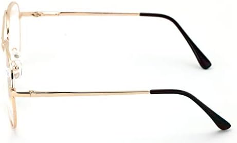 V.W.E. Classic Metal Reading Glasses - Spring Hinge Tear Drop Reader