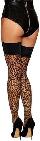 Dreamgirl Leopard Thigh Highs