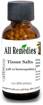 Cell Salt 12 Tissue Salt Schuessler Mineral All Remedies Lactose-Free Schuessler Tissue Cell Salt homeopathic Homeopathy Remedy Homeopathic Cell Salt Cellular Nutrition Mineral Kosher (1oz, Pellets)