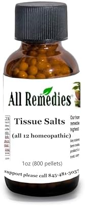 Cell Salt 12 Tissue Salt Schuessler Mineral All Remedies Lactose-Free Schuessler Tissue Cell Salt homeopathic Homeopathy Remedy Homeopathic Cell Salt Cellular Nutrition Mineral Kosher (1oz, Pellets)