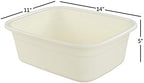 12 Quart Plastic Small Dishpan/Wash Basin, 4-Pack