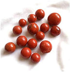 Natural Red Jasper Healing Crystal Sphere Balls Quartz Gemstones Small Size Pack of 10 for Healing, Reiki, Home Office Decoration, Jewelry Making (Red Crystal, 0.7"-0.78")