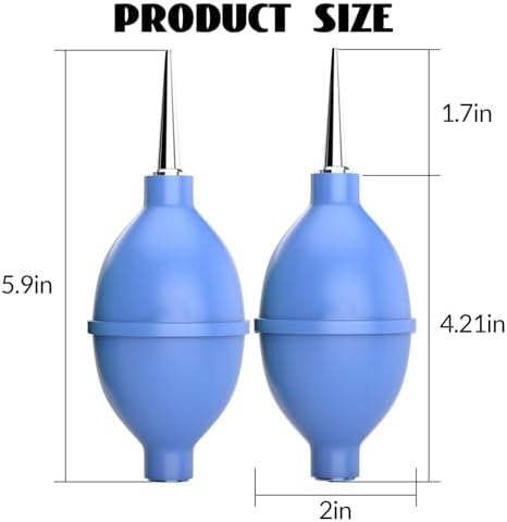Strong Air Blower Blaster Pump Dust Cleaner Include Micro Fiber Cleaning Cloth, Bulb Blower for Digital SLR Lens Sensor LCD Screens Musical Instruments Keyboards Telescope Filtersl(Blue)