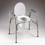 Homecraft Heavy Duty 3-in-1 Commode, Safety Frame, Raised Toilet Seat, Portable Commode, Toilet with Grips for Stability, Bedside Commode for Elderly, Handicapped, Disabled Users, 350 lb. Capacity