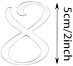 Shapenty Acrylic 0-9 Number Cake Toppers Picks for Birthday Wedding Anniversary Christmas Cake Decoration Party Supplies (10, Silver)