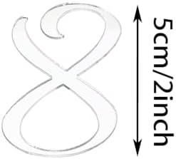 Shapenty Acrylic 0-9 Number Cake Toppers Picks for Birthday Wedding Anniversary Christmas Cake Decoration Party Supplies (10, Silver)