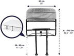 KMINA Side Rails for Beds for Seniors, Adjustable Bed Assist Rail for Seniors, Storage Pocket & Tray, Fixing Straps, Fits Twin/Full/Queen