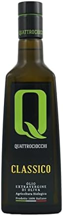Quattrociocchi Classico Organic Extra Virgin Olive Oil from Lazio Italy – Robust Intensity Leccino and Moraiolo Blend – Best in Class BioL 2022 – Cold-Extracted Gourmet Olive Oil 16.9 fl oz