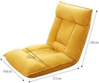 Floor Seat, Folding Floor Chair with Back Support & High Elastic Sponge Cushion, Couch Recliner for Living Room, Bedroom, Bay Window