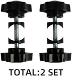 2 Set Replacement Arm Adjustment Knobs,Universal Rollator Hand Grip Replacement Parts, Rollator Walker Parts,M6 Track Bolt Set T Track Bolts for Vive Mobility (Black)