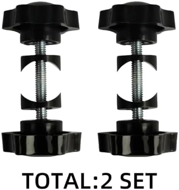 2 Set Replacement Arm Adjustment Knobs,Universal Rollator Hand Grip Replacement Parts, Rollator Walker Parts,M6 Track Bolt Set T Track Bolts for Vive Mobility (Black)