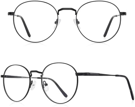 Round Reading Glasses for Women Men Vintage Retro Blue Light Blocking Computer Readers