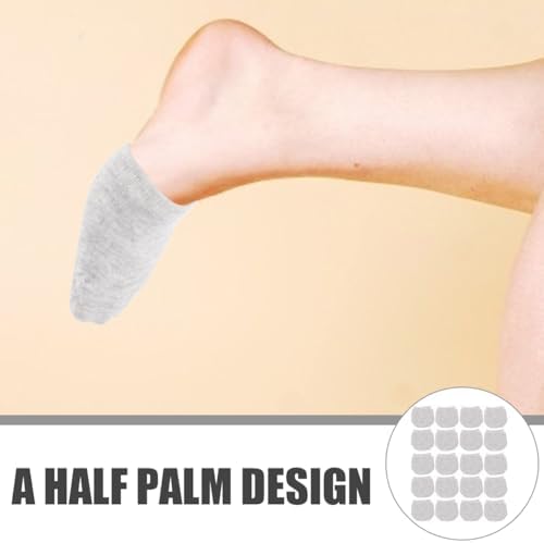 DOITOOL Women Half Palm Socks Breathable No-Show Invisible Socks Sweat Absorbing Seamless Forefoot for High Heels and Daily Wear Comfort