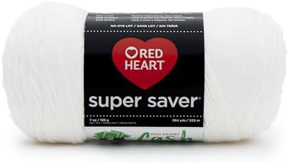 RED HEART Super Saver Yarn, White
