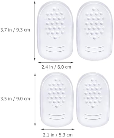 MAGICLULU Invisible Gel Heel Pads 4 Pairs Self-Adhesive Anti-Slip Cushions with Breathable Shock Absorption for Women’s High Heel Shoes