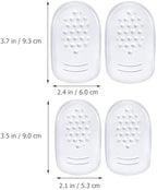 MAGICLULU Invisible Gel Heel Pads 4 Pairs Self-Adhesive Anti-Slip Cushions with Breathable Shock Absorption for Women’s High Heel Shoes