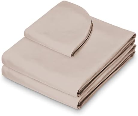 Saloniture 3-Piece Microfiber Massage Table Sheet Set - Premium Facial Bed Cover - Includes Flat and Fitted Sheets with Face Cradle Cover - Sand Brown