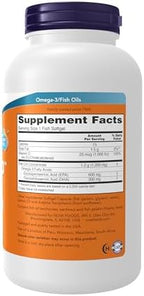 NOW Foods Supplements, Ultra Omega 3-D™, Omega-3 Fish Oil + Vitamin D-3, Cardiovascular Support*, 180 Softgels