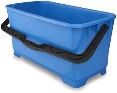 Unger Professional 6 Gallon Heavy Duty Bucket 5-Pack, Large Portable Cleaning Tool with 2 Pour Spouts, Comfort-Grip Handle, Essential Container for Floor, Window, and Household Use