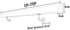Natural Pine Stair Handrail Non Slip Wall Mounted Handrails Kit for Home Garden Corridor 1ft 20ft Lengths