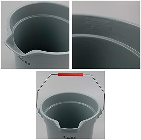 Ramddy 4 Packs 14 Quart Commercial Cleaning Bucket Pail, Heavy Duty Round Utility Pail, Gray