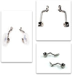 Eyeglasses Nose Pads Arm Metal Replacement Nose Bridge Screw-in/Push-on Type Eyeglass Part for Glasses Eyeglasses Sunglasses 1 Pair