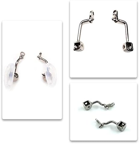 Eyeglasses Nose Pads Arm Metal Replacement Nose Bridge Screw-in/Push-on Type Eyeglass Part for Glasses Eyeglasses Sunglasses 1 Pair