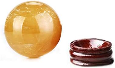 Feng Shui Natural Citrine Crystal Sphere Ball - Feng Shui Crystal for Wealth and Success