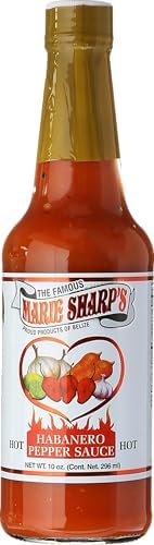 Marie Sharp's Hot Habanero Pepper Sauce, 10 oz – Authentic Belizean Hot Sauce with Fresh Red Habanero Peppers | Pack of 3