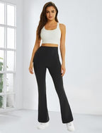 FireSwan Women's Flare Yoga Pants with Pockets High Waist Flared Leggings Bootcut Gym Workout Pants Tummy Control