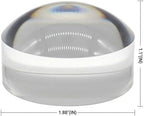 Sanung 8X Dome Magnifying Glass High Definition Round High Transparent Acrylic Optical Magnifier Reading Aid Paperweight Half Ball Lens Magnifier for Reading Books Map Newspapers