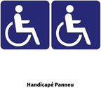 Waterproof UV Protection Vinyl Sticker – Laminated Laminated Signage Adhesive Sticker – Water and UV Resistant – Disabled Wheelchair Panel – 10 x 10 cm (Pack of 2)