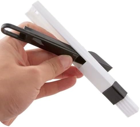 2 - in - 1 Cleaning Essential: Dustpan and Brush Set for Thorough Cleaning of Blind Recesses, Door/Window Tracks, and Kitchen Recesses（Black）