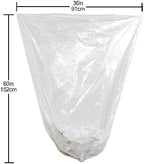 TYPLASTICS 55 Gallon Clear Trash Can Liners - 36" x 60" - High Density Garbage Bags - Case of 200 - Multipurpose for Office, Outdoor, Recycling, Industrial and Commercial
