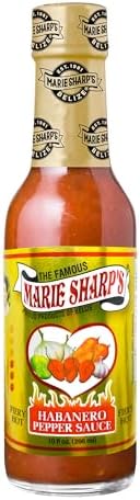 Marie Sharp’s Fiery Hot Habanero Pepper Sauce, 10 oz – Extra Hot Belizean Hot Sauce with Intense Heat & Flavor – All-Natural, Gluten-Free