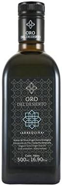Oro del Desierto Organic Extra Virgin Olive Oil 16.9 fl oz (500ml) | Medium Robust Arbequina Olives, Cold Extracted Oil from Umbria Italy | Virgin Olive Oil Bottle for Cooking, Harvest Fall 2024