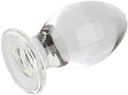 Huge Head Glass Butt Plug, Clear, Extra Large