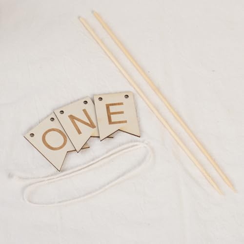Wood One Cake Topper, 1st Birthday Cake Bunting, 1st Birthday Cake Topper, Cake Smash and Photo Prop