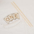 Wood One Cake Topper, 1st Birthday Cake Bunting, 1st Birthday Cake Topper, Cake Smash and Photo Prop