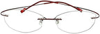 Rimless Computer Reading Glasses Womens Ladies Red Purple Color Readers
