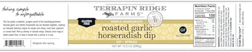Terrapin Ridge Farms Roasted Garlic Horseradish Dip – Bold and Creamy Condiment for Meats, Sandwiches & Snacks, Gluten Free & Keto Friendly – 10.2 oz jar