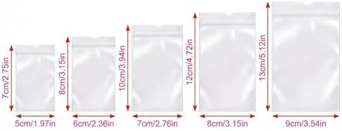 160Pcs Clear PVC Self Seal Jewelry Bags 5 Sizes Resealable Zipper Bags, Anti-Tarnish Storage Bags for Earrings Rings Jewelry Organizer and Packaging
