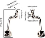 Eyeglasses Nose Pads Arm Metal Replacement Nose Bridge Screw-in/Push-on Type Eyeglass Part for Glasses Eyeglasses Sunglasses 1 Pair