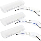 3 Pack Rimless Readers Blue Light Proof Reading Glasses Women Men Anti Glare Filter Lightweight Eyeglasses